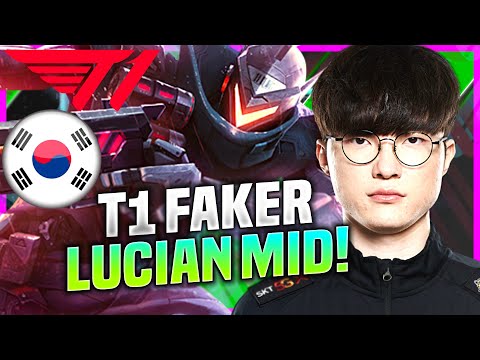 FAKER CHILLING WITH LUCIAN! - T1 Faker Plays Lucian Mid vs Fizz! | KR SoloQ Patch 10.21