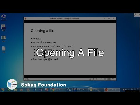 Opening a file, Computer Science Lecture | Sabaq.pk