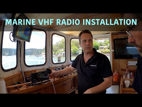 Marine VHF radio installation and antenna tuning
