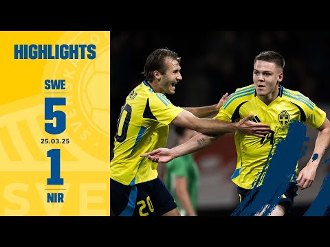 Highlights | Sverige – Nordirland 5-1 | Målkalas i hemmapremiären