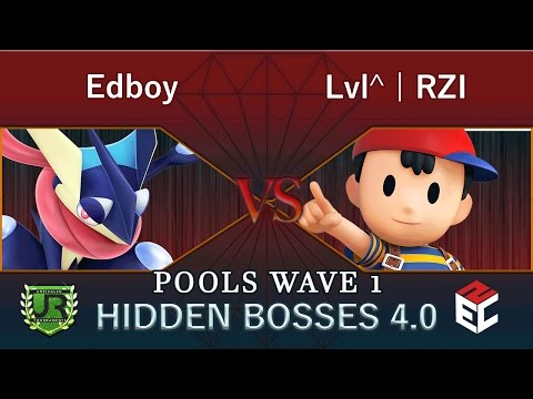 Hidden Bosses 4.0  POOLS WAVE 1 - Edboy (Greninja, Mario) vs Lvl^ | RZI (Ness)