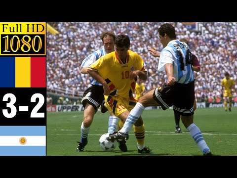 Romania 3-2 Argentina World Cup 1994 | Full highlight | 1080p HD