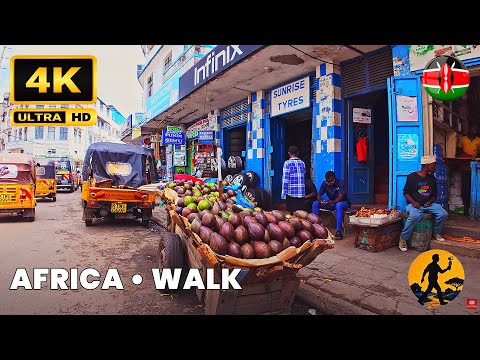 Walking in the Streets of Mombasa City In Africa | 4K UHD Silent Walking Tour in 2025