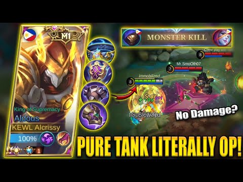 ALDOUS PURE TANK BUILD IS THE NEW META RIGHT NOW! TRY THIS TANK BUILD! ALDOUS BEST BUILD 2022 - MLBB