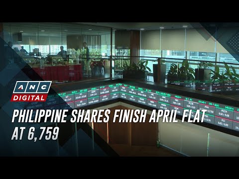 Philippine shares finish April flat at 6,759