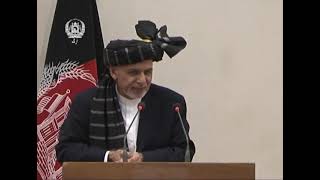 سخنرانی رئیس جمهور غنی در نشستی با اعضای شورای ملی