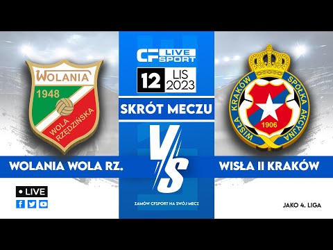 Skrót: Wolania Wola Rzędzińska - Wisła II Kraków 12.11.2023