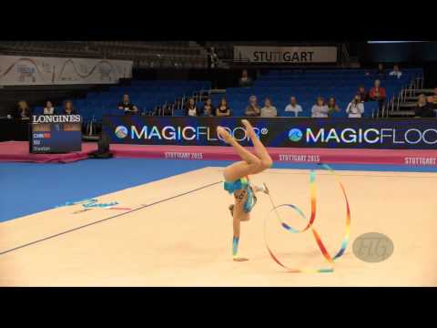 Emilie SWENSEN (NOR) 2015 Rhythmic Worlds Stuttgart - Qualifications Ribbon