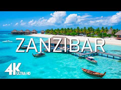 FLYING OVER ZANZIBAR (4K UHD) – Soothing Music Along With Beautiful Nature Video - 4K Video ULTRA HD