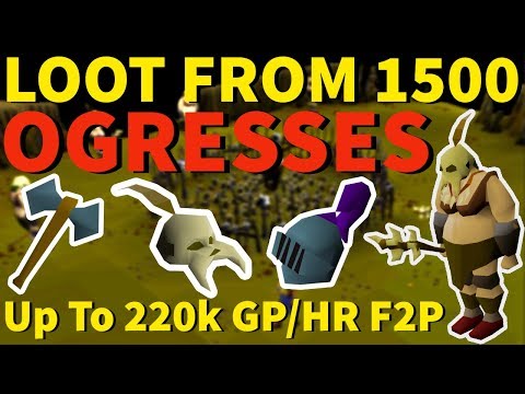 OSRS | Loot From 1500 OGRESS WARRIORS/SHAMANS - Best F2P Money Maker?! | Slay F2P #3