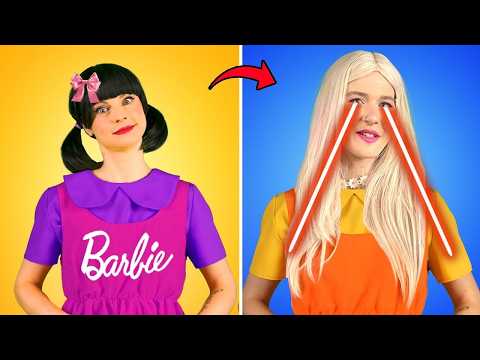 Barbie Swapped Bodies with Squid Game Doll || Viral Makeover Hacks