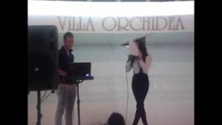 Rosario Bellassai e Pino Langella con Tommy Riccio alla villa orchidea comiso