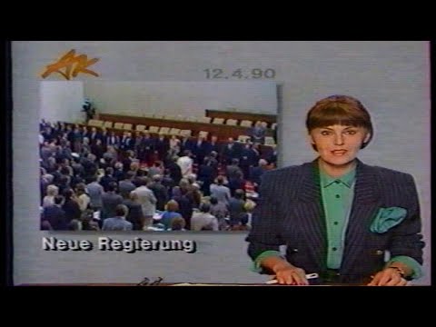 DFF AKTUELLE KAMERA & LÄNDER LIFE 12.04.1990 NEUE DDR REGIERUNG AK AM ABEND DEUTSCHER FERNSEHFUNK