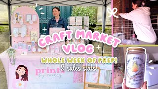 CRAFT MARKET VLOG 🌸 come to my first craft fair of 2024 with me ✨ whole week of prep & sales stats!