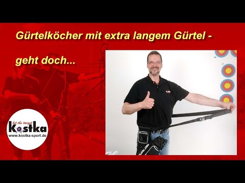Bogensport -  Köcher mit extra langem Gürtel  - geht doch!
