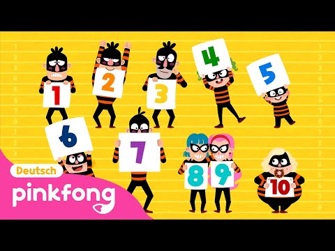 Zehn kleine DiebeㅣPolizei Kumpel 🚔ㅣBaby Shark DeutschㅣPinkfong, Baby Hai! Kinderlieder