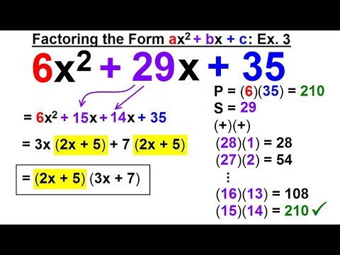 Algebra Ch 6 Factoring 1 of 55 What is a Factor