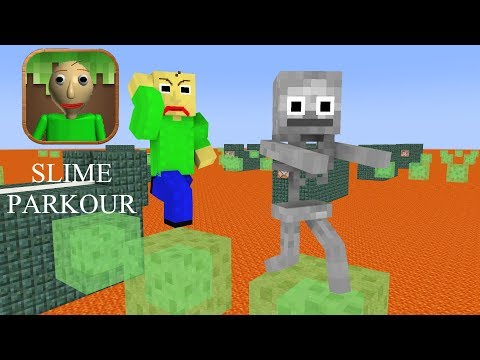 Monster School : Baldi's Slime Block Parkour Challenge - Minecraft Animation