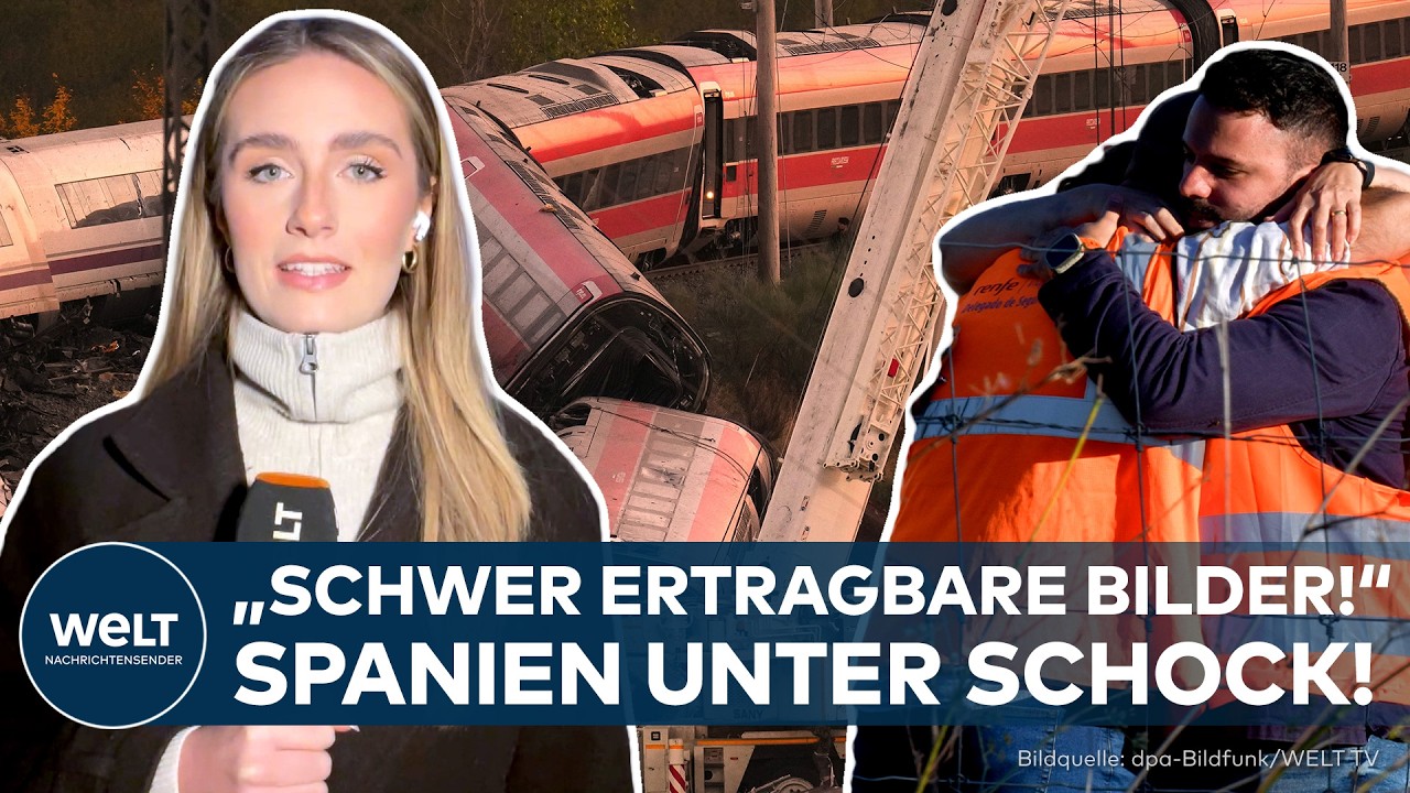 ZUGUNGLÜCK IN SPANIEN: Mindestens 68 Tote – „Die Bilder sind wirklich erschütternd!“