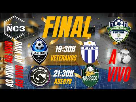 FINAL  VETERANOS E ABERTO CAMPEONATO MUNICIPAL DE FUTSAL DE VILA RICA-MT 04/04/2026