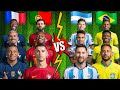 France Portugal 🆚 Argentina Brazil 😱🫵 Ronaldo, Messi, Neymar, Mbappe
