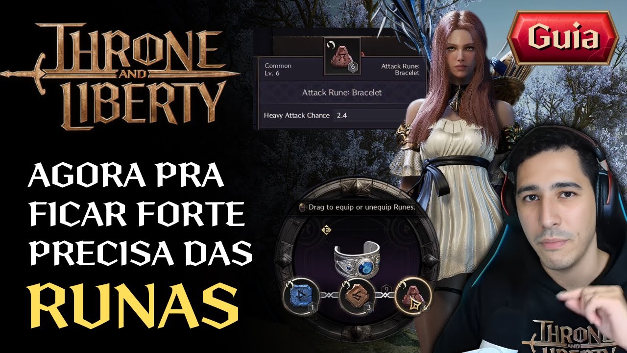 SÓ COM AS RUNAS CHEGARÁ EM MAIS DE 4000 DE PODER - GUIA PARA INICIANTES | THRONE AND LIBERTY