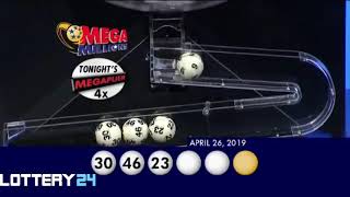 Mega Millions Draw and Result April 26, 2019