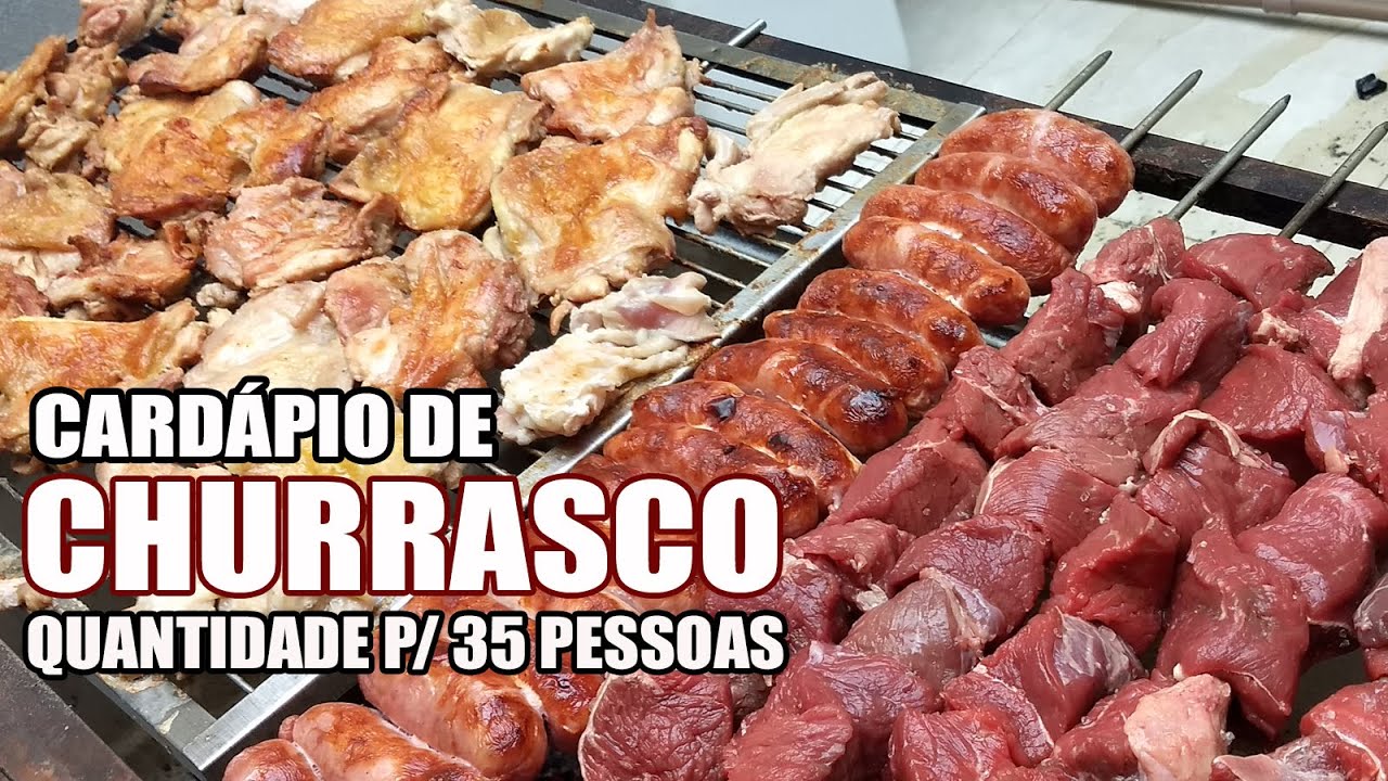 CARDÁPIO DE CHURRASCO SIMPLES PARA 35 PESSOAS - RECEITAS DA ROSA