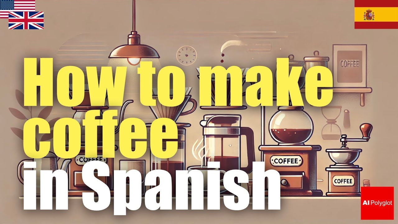 How to make coffee in Spanish | Passive listening | with hiragana How to make coffee in Spanish | Passive listening | with hiragana
