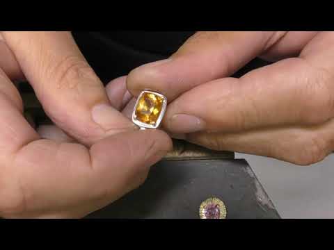 Claw Set Cushion Cut Pendant