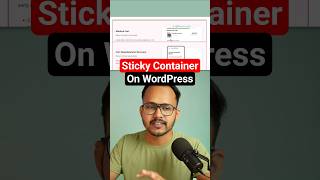STICKY CONTAINERS ON SCROLL (WordPress)