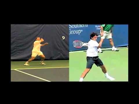 Aleksey Vayner, Roger Federer; forehand analysis