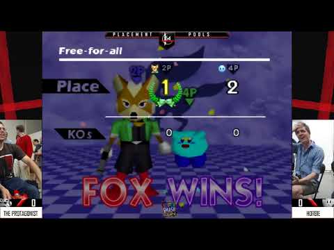 SSC 2017 - Horbie (Kirby) Vs. The Protagonist (Fox) SSB64 Placement Pools - Smash 64