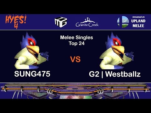 HYES! 4 - Melee Singles Top 24 - SUNG475 (Falco) vs G2 UDI | Westballz (Red Falco)