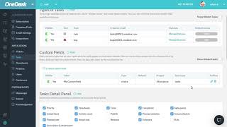 Opciones de configuración de tareas