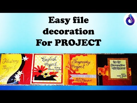 Beautiful File Covers l Decorate project file l Easy file decoration Video