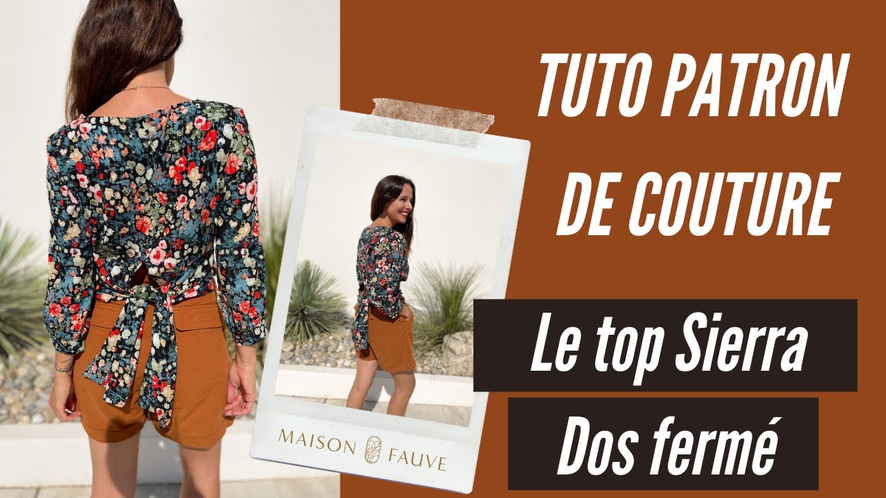 Patron couture robe, blouse Sierra / PDF (A4, A3, A0, US Letter) - Cadres, Calques par Taille, Vidéoprojection