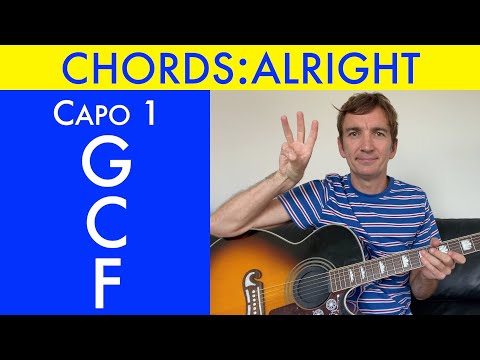 How to play Alright chords (By Cast) on acoustic guitar (Song with 3 chords)