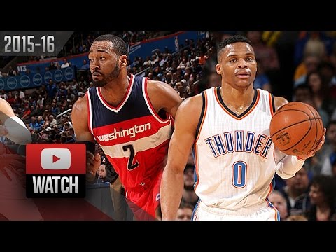 Russell Westbrook vs John Wall PG DUEL Highlights (2016.02.01) Thunder vs Wizards - ELITE!