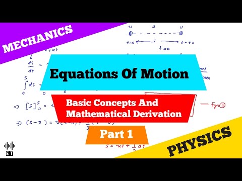Uniform Motion In A Straight Line Basic Concepts Mechanics