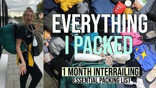 Everything I Packed for Month Of Interrailing Solo (Only 40L Rucksack!)