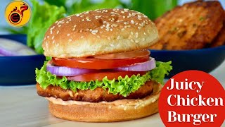 Homemade Juicy Chicken Burger | ചിക്കൻ ബർഗർ എളുപ്പത്തിൽ ഉണ്ടാക്കാം | Veenascurryworld  | Ep:1020