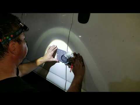 How to install "Hockey Puck" Master Lock silver stteel hidden Shackle Keyed Padlock on Service  Van