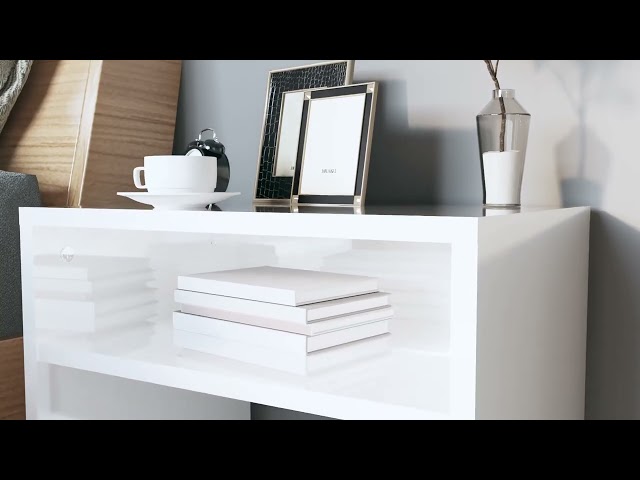 Video Teaser für 800021 vidaXL Bedside Cabinet High Gloss White 40x30x40 cm Engineered Wood