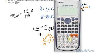 Decomposing a Vector into Two Orthogonal Vectors (Vector Projection)