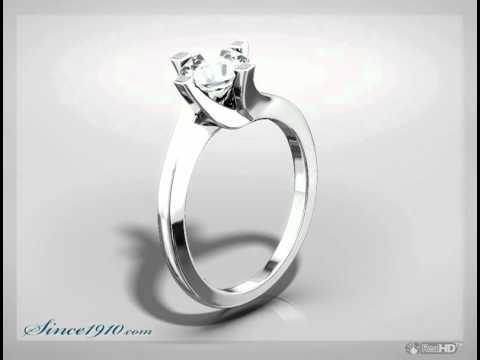 ENR9011 : Four Prong Twist Solitaire Engagement Ring