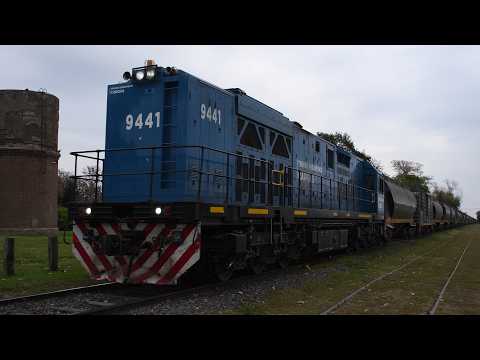 [4K] Tren cargado de NCA con la CRRC CDD-5A1 9441 pasando por Marcos Juárez!!!!!!