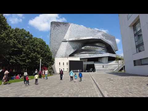 Paris - Walking around The Parc de la Villette, Cité de la musique, Philharmonie de Paris, France