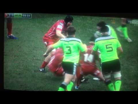 CJ Stander  bounces off 110kg hooker Ken Owens and puts him on his ass