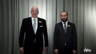 Встреча министра иностранных дел Армении Арарата Мирзояна с главой МИД Греции Никосом Дендиасом